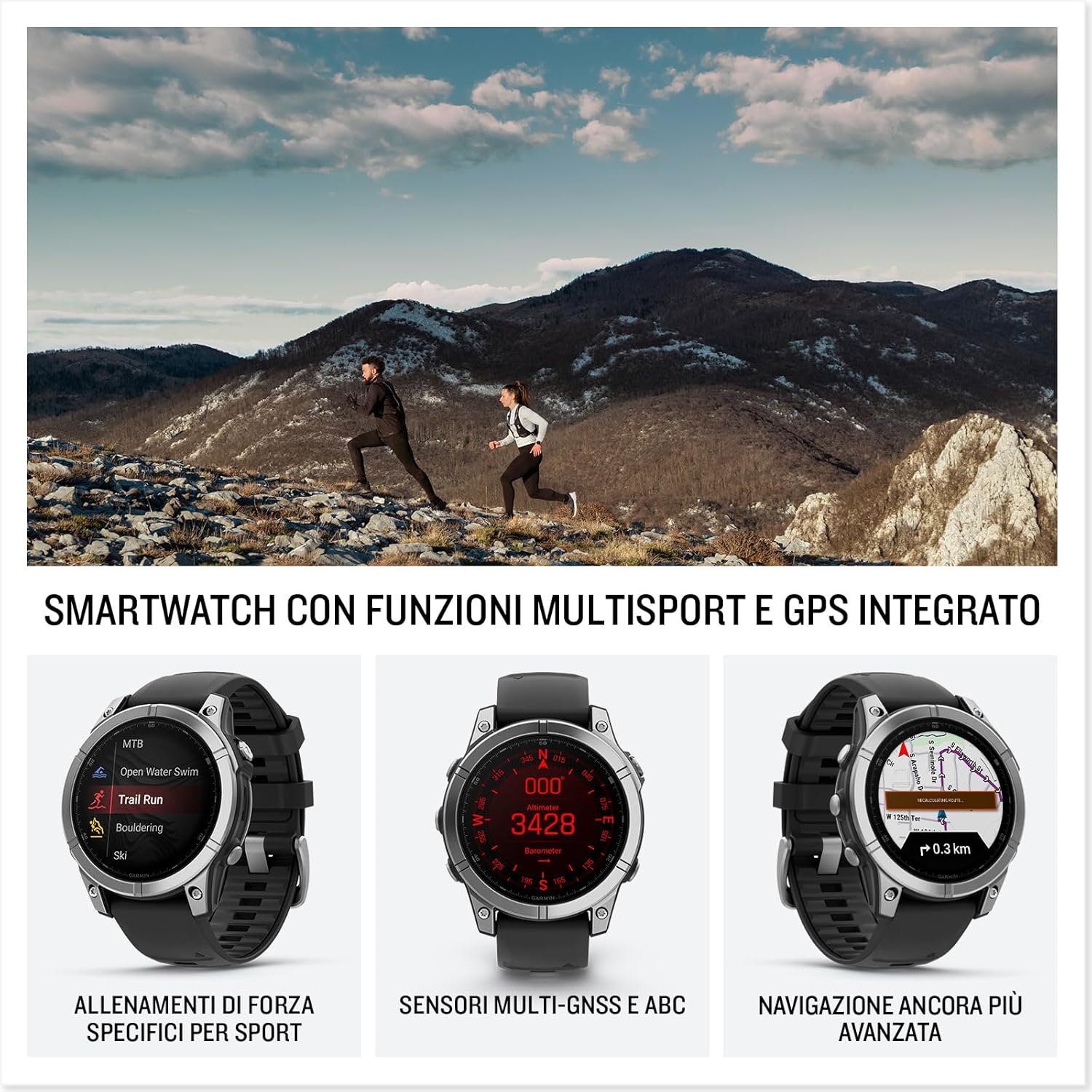 Fēnix E, 47mm, Display AMOLED 1,3
