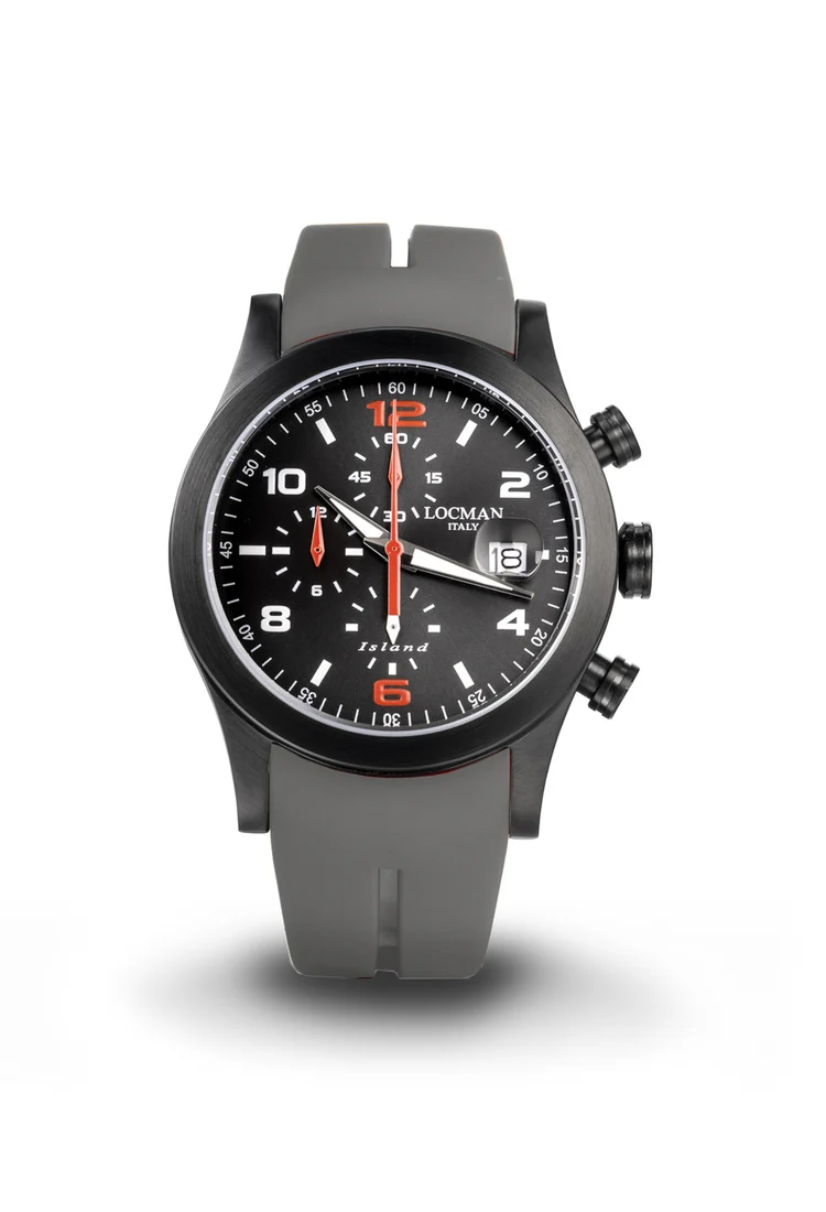 Orologio Locman Island Crono nero e rosso PVD 0618K07S-BKGYRDSA