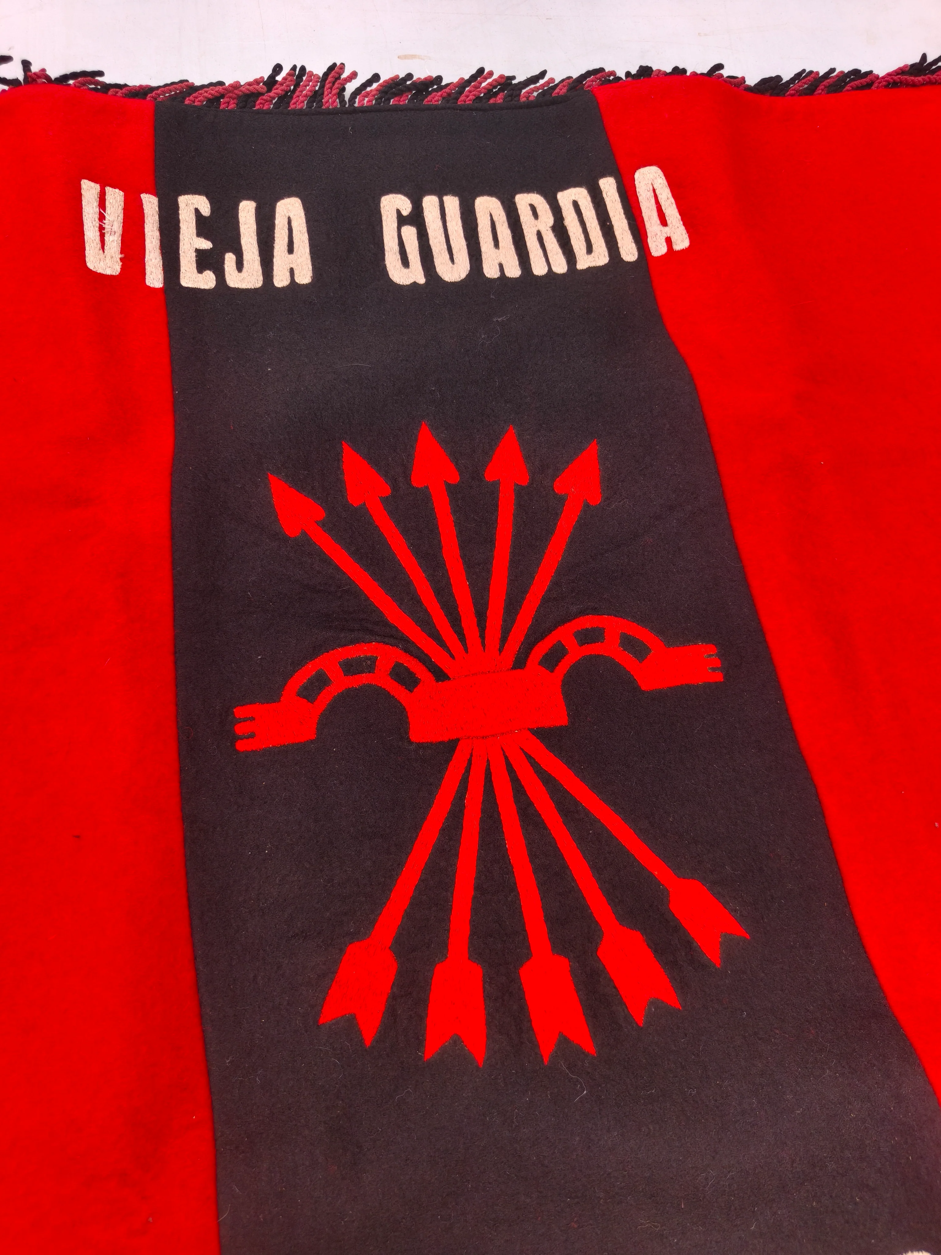 Bandera de Vieja Guardia Falange. ��poca de Franco Espa?a.