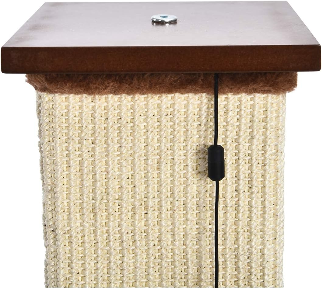 Tiragraffi per gatti da interno, standard, con giocattolo pendente, 80 cm, grigio