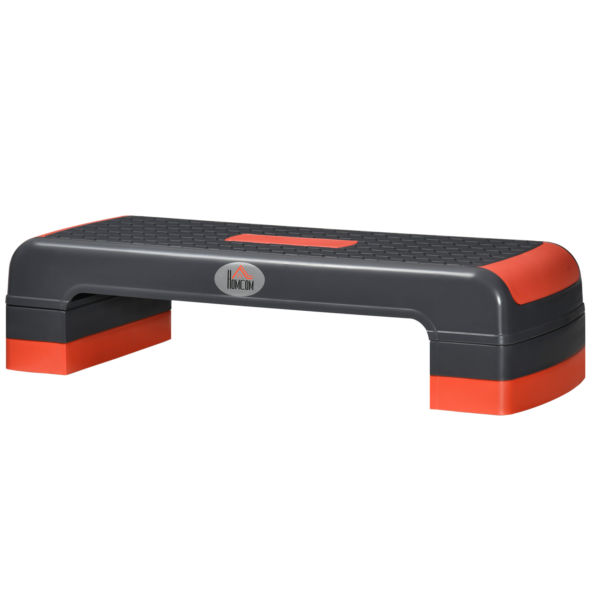 HOMCOM Stepper höhenverstellbare Stepper Aerobic Stepper, Rot + Schwarz