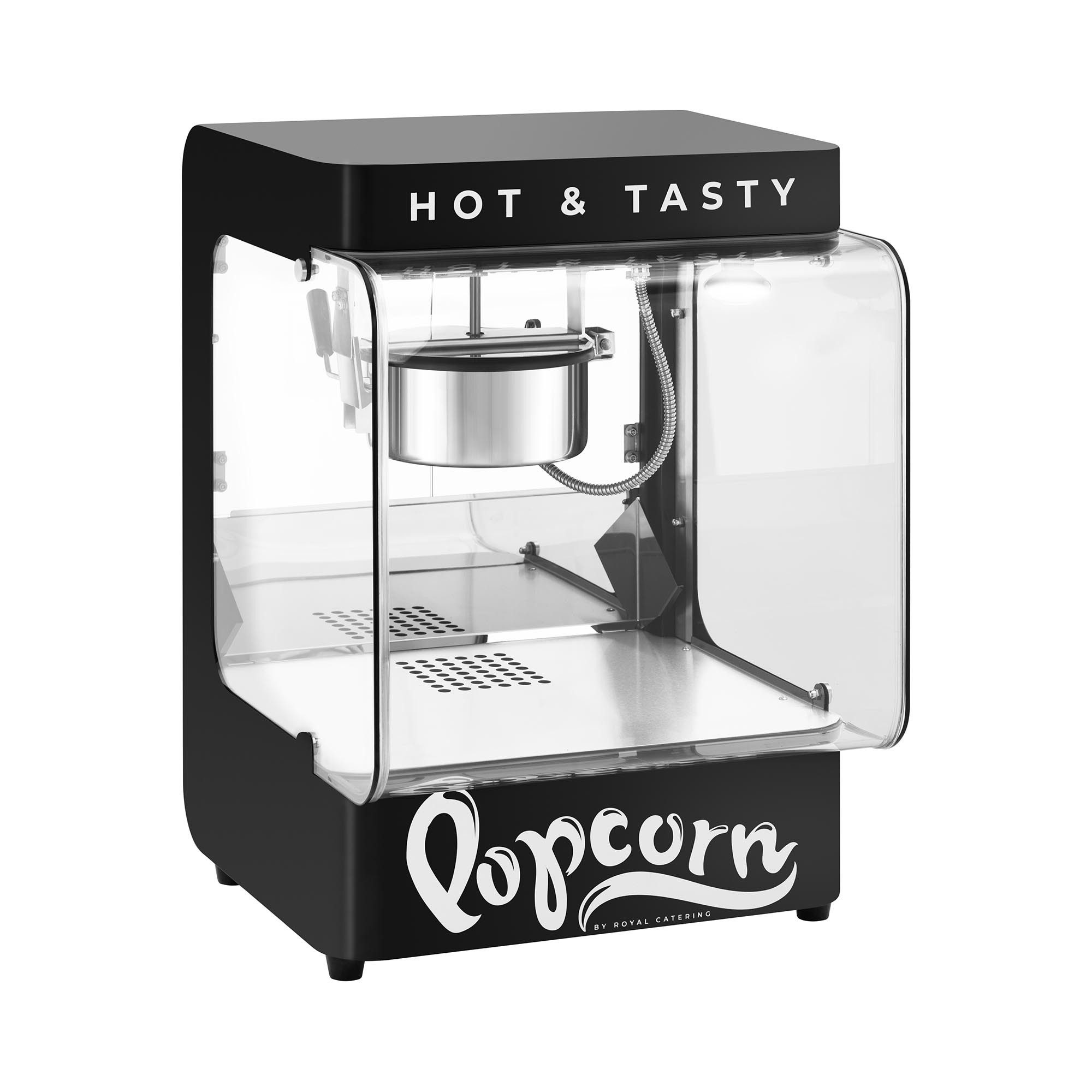 Popcornmaschine 4- 5 kg/h Popcornmaker Profi-Popcornautomat Beleuchtung Gastro schwarz