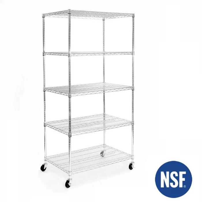 Scaffale in acciaio NSF UltraDurable® a 5 livelli