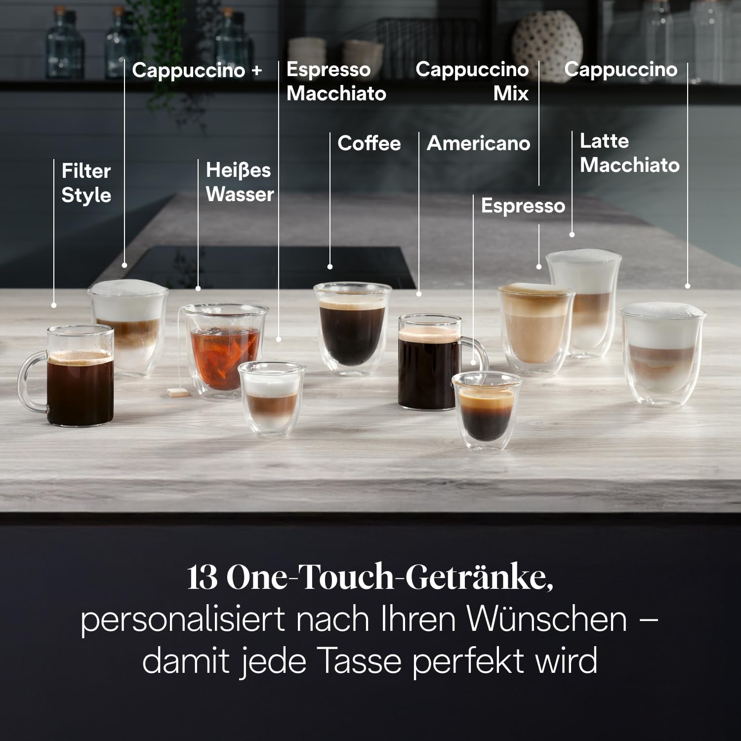 De’Longhi Magnifica Evo Next - Perfetto Kaffeevollautomat mit LatteCrema-Milchaufschäumer, 13 One-Touch-Getränke, Coffee- und Cappuccino Kaffeemaschine, farbiges Touch-Display, Titan (ECAM312.80.TB)