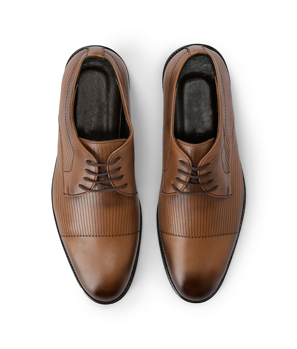 Donald Mens Derby Brown Leather Loafers