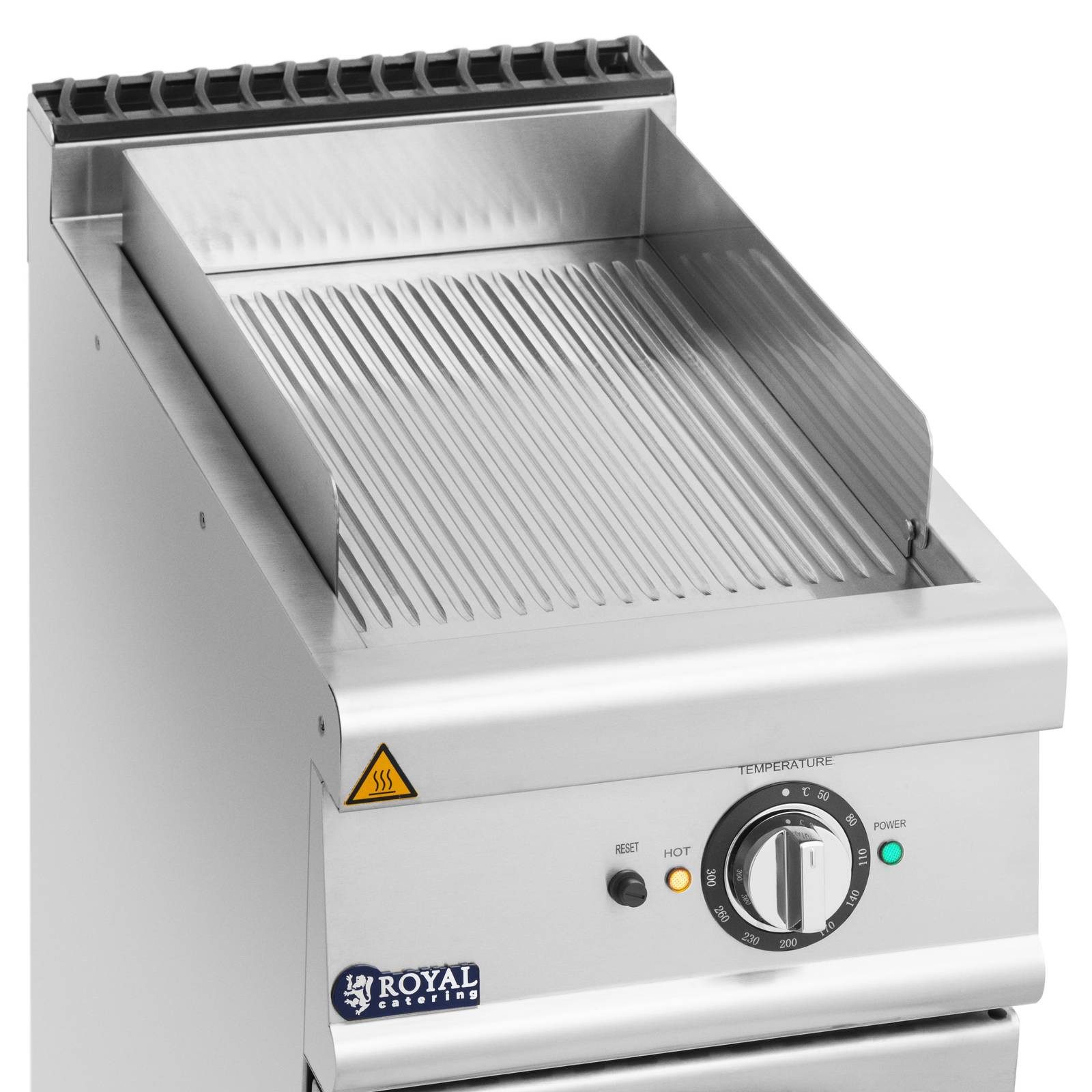 Elektrogrill Elektro-Grillplatte mit Unterschrank 5,4 kW geriffelt 50 - 300 °C