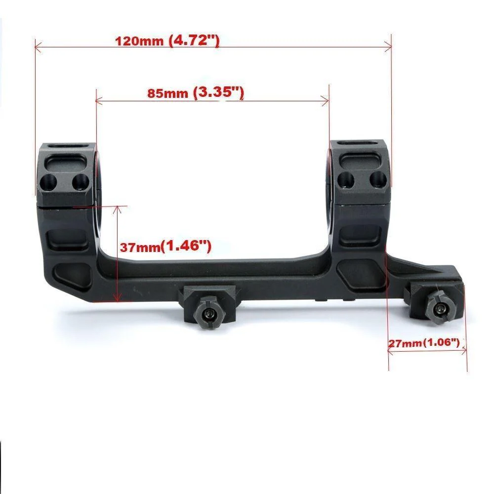 Scope Mount 30mm / 1 inch Rings One Piece with Bubble Level fits Picatinny Rails
