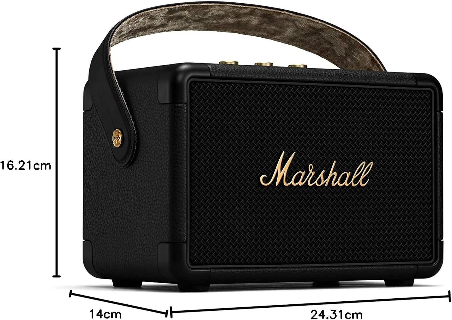 Marshall Kilburn II Bluetooth Draagbare Waterbestendige Luidspreker, Draadloos - Zwart en Messing