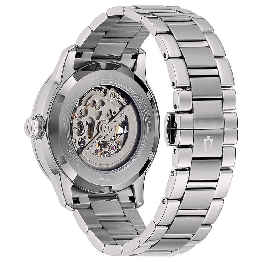 Orologio Bulova 96A267 Sutton automatico scheleton silver