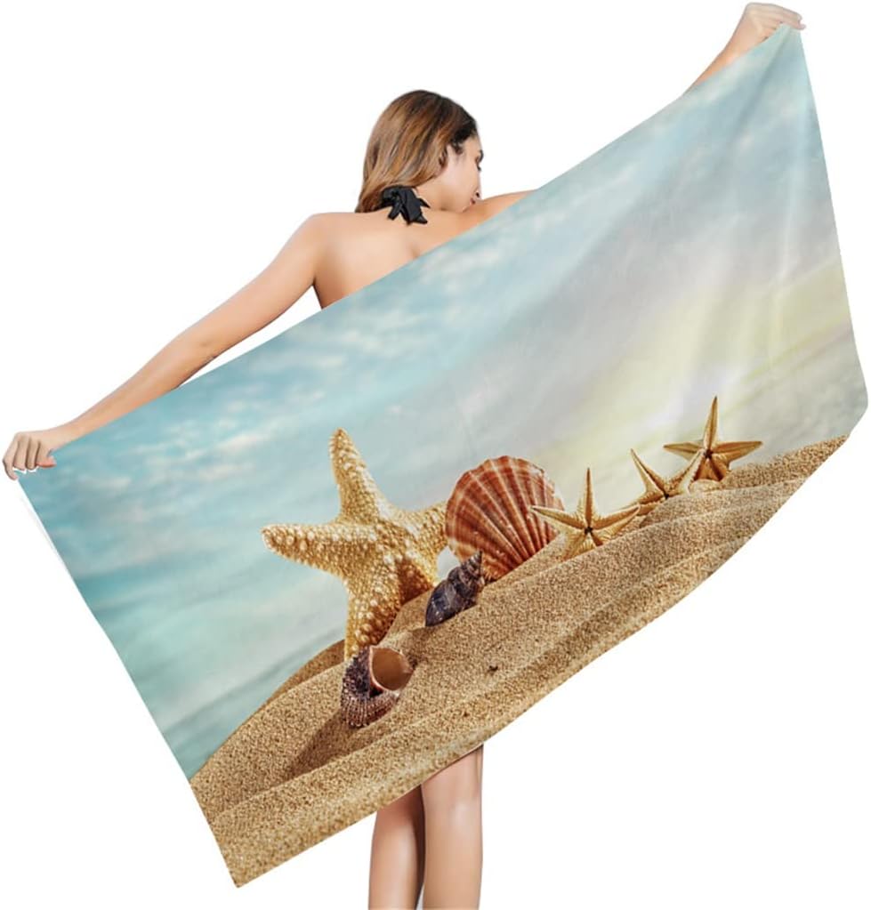 LiChA 2pc Quick Dry Beach Towel Cushion Microfiber Bath Towels Yoga Mat Sport Swimming Towels