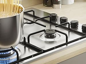 piastra piano cottura 4 fuochi quattro zone gas 60 cm da incasso misto iseasy bosch electrolux