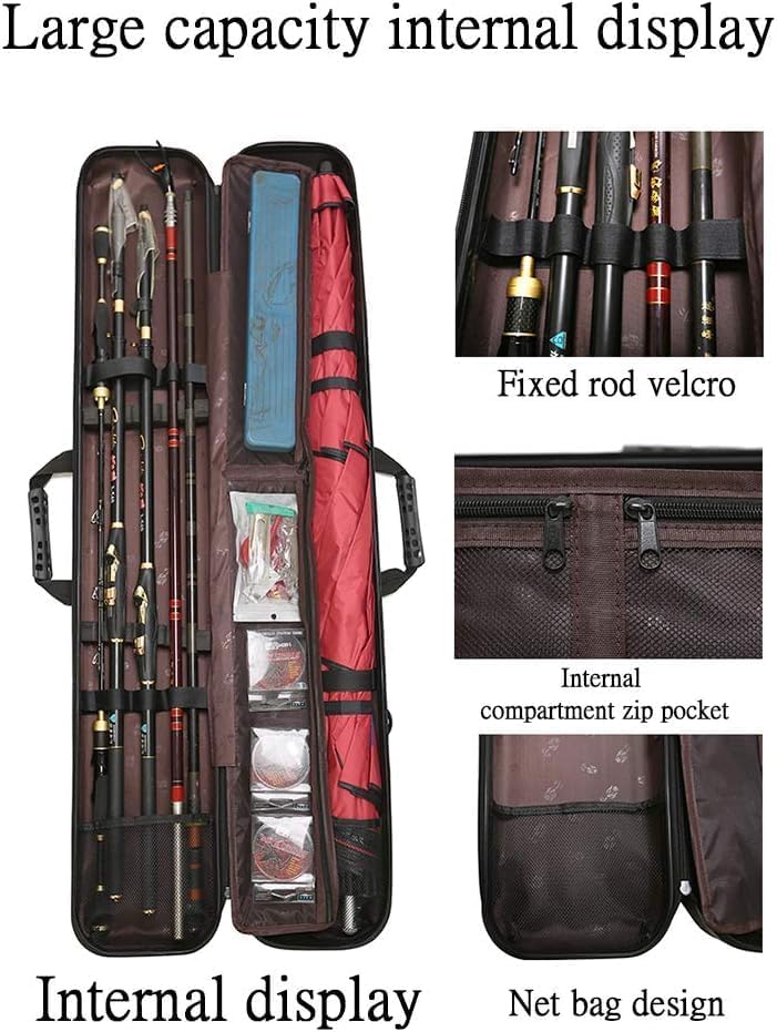 Schutzhülle für Angelruten, Hartschale, große Kapazität, ABS-Material, Angeltasche für Ausrüstung, Druckfestigkeit, Anti-Fall-Kraft, langlebiger Angelausrüstungs-Organizer, blau, Modern