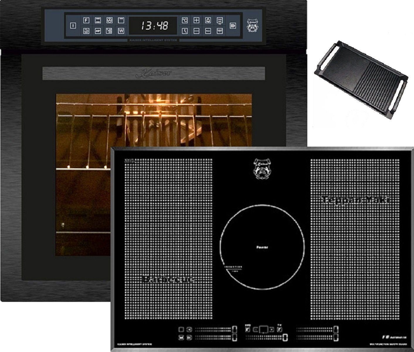 Backofen-Set EH 6306 RS+KCT 777 FI La Perle mit Grillplatte//