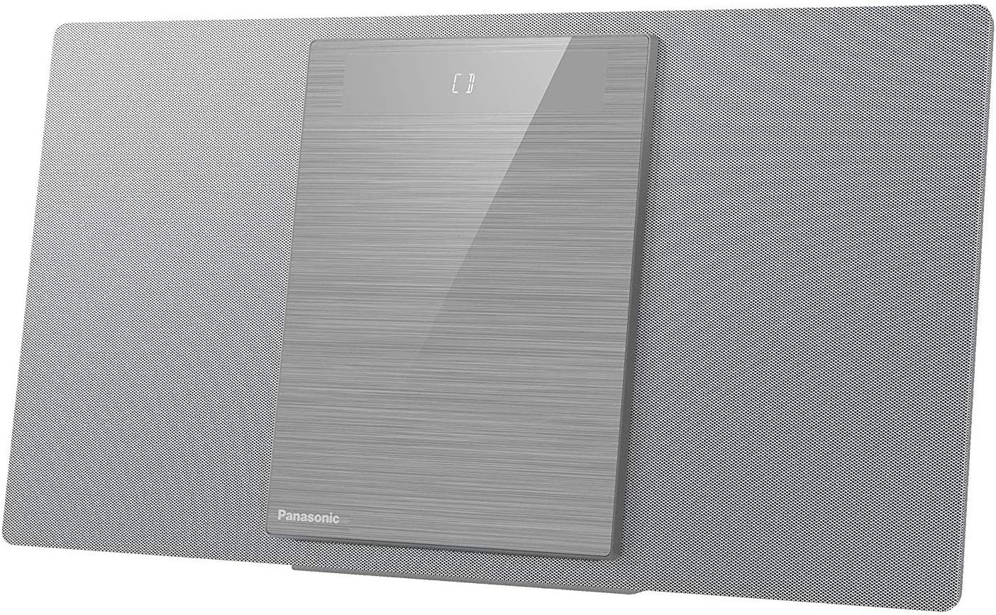 Panasonic SC-HC412EG-S Hi-Fi System Micro Compact Multisource, CD, Bluetooth, FM Radio, DAB+, AUX-IN Autoplay, USB, Space Tune, LincsD-Amp, High Quality Audio, Wall Mountable, Silver