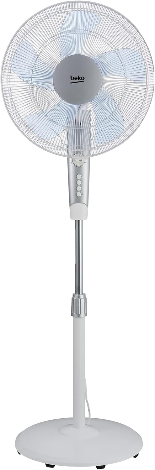 Beko - EFS5100B - Pedestal Fan, 45 W, 3 Speed, Adjustable Height and Tilt - Black, 45.2 x 40 x 135 cm