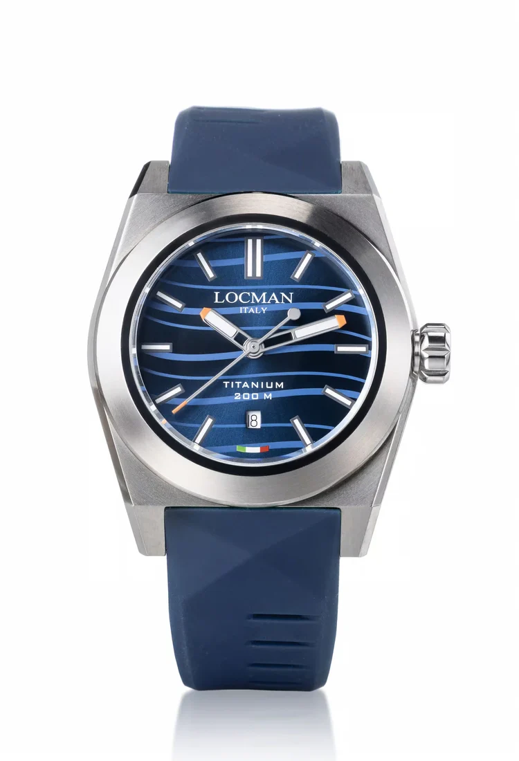 Orologio Locman Stealth Titanio blu sunray silicone 0223T02S-00BLWHSB