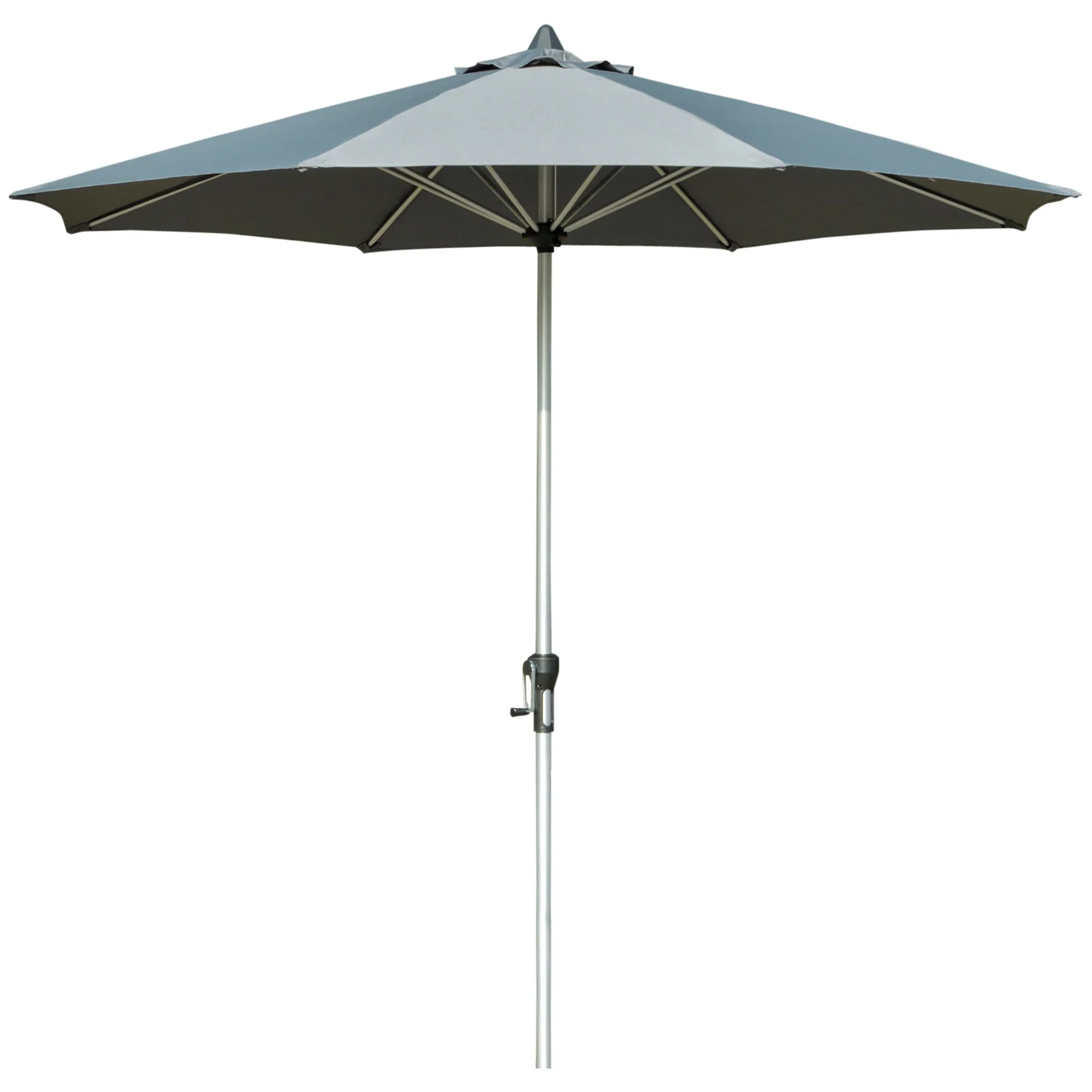 Outsunny Parasol 2,7 m Donkergrijs met Zwengel & UV-bescherming