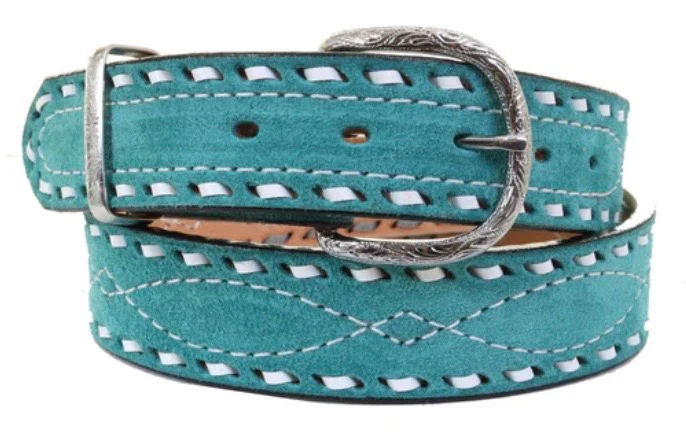 Double J Saddlery - Turquoise Suede Belt