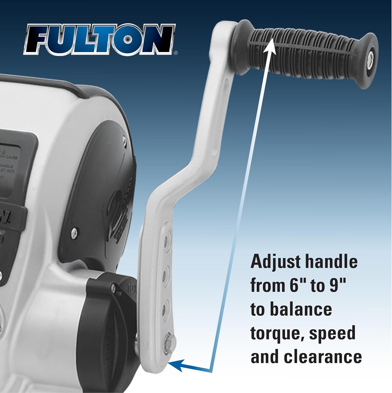 Fulton F2 Marine Trailer Winch 3200lbs 2-Speed Adjustable