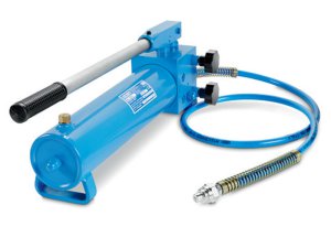 Pompa idraulica manuale OMCN 358/D doppia velocit�� con tubo flessibile e attacco rapido, 4000 cm3