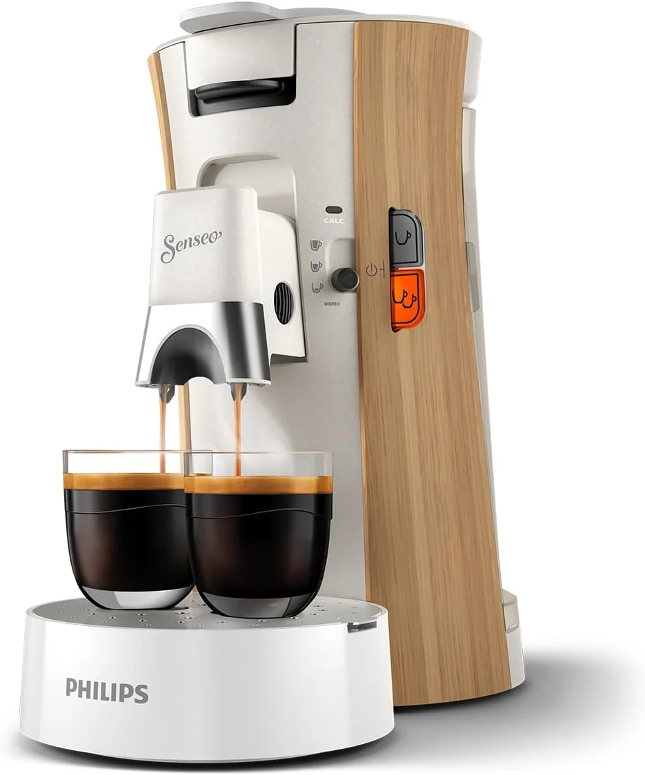 Philips Senseo Select CSA240/20 Koffiepadapparaat (koffiesterktekeuze Plus, memo-functie, van gerecycled plastic), Zwart Eco