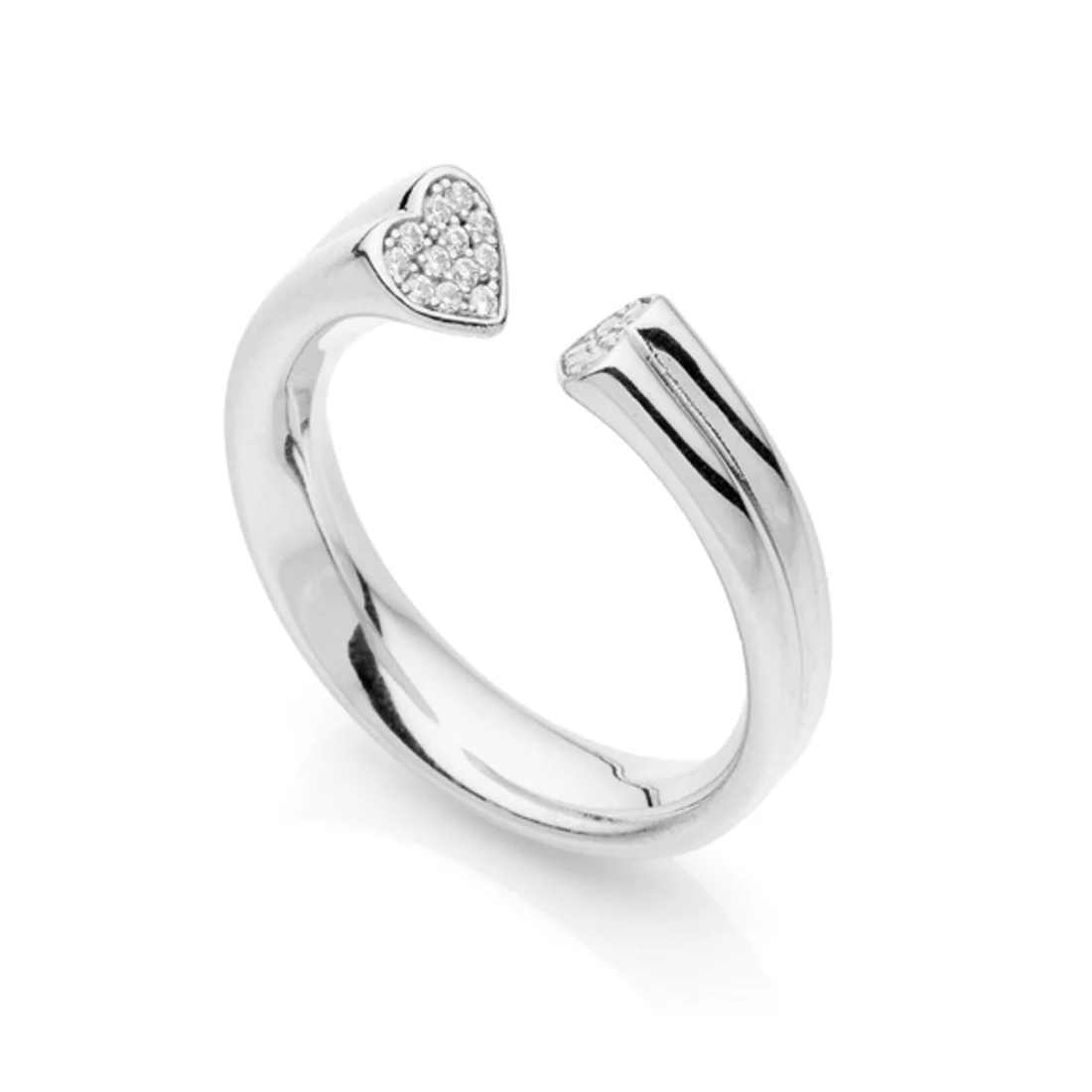 Anello Unoaerre 6446 con pav�� di zirconi a cuore