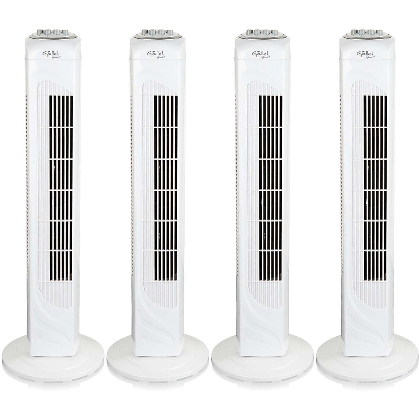 Standventilator 4x Turmventilator 74cm Standventilator Säulenventilator Timer 120 Min