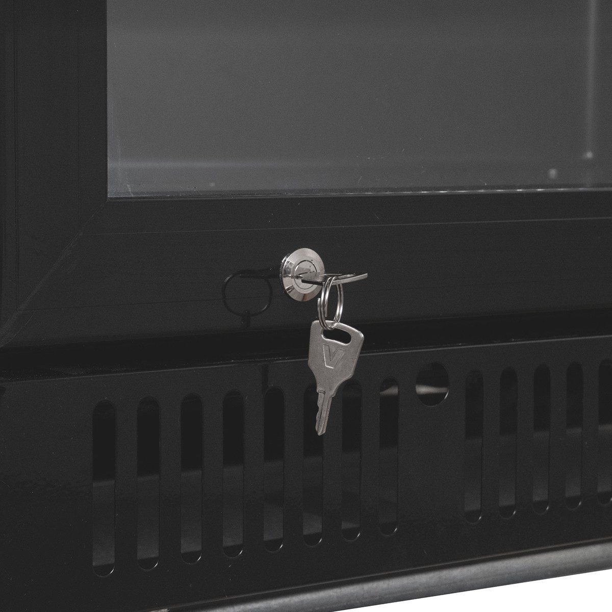 Getränkekühlschrank GKS-230 Flaschenkühlschrank, Glastür & LED, abschließbar schwarz