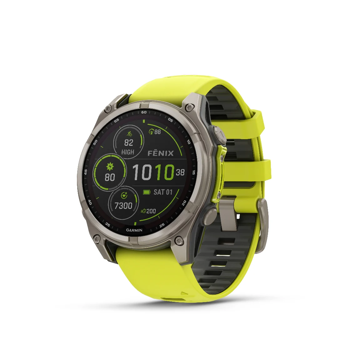 Orologio Garmin Fenix 8 Solar 47mm titanium giallo 010-02906-21
