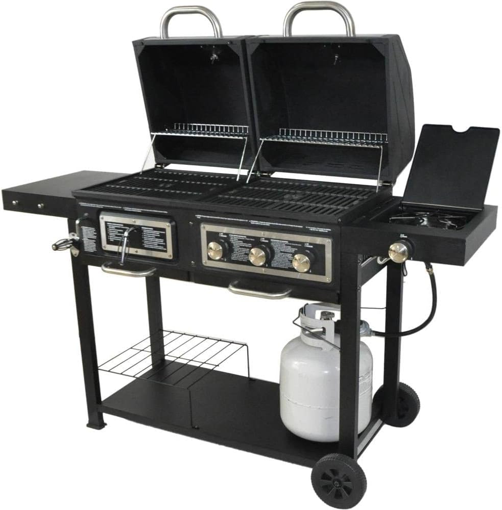 2025 Grill combinato a doppio combustibile per carbonella/gas