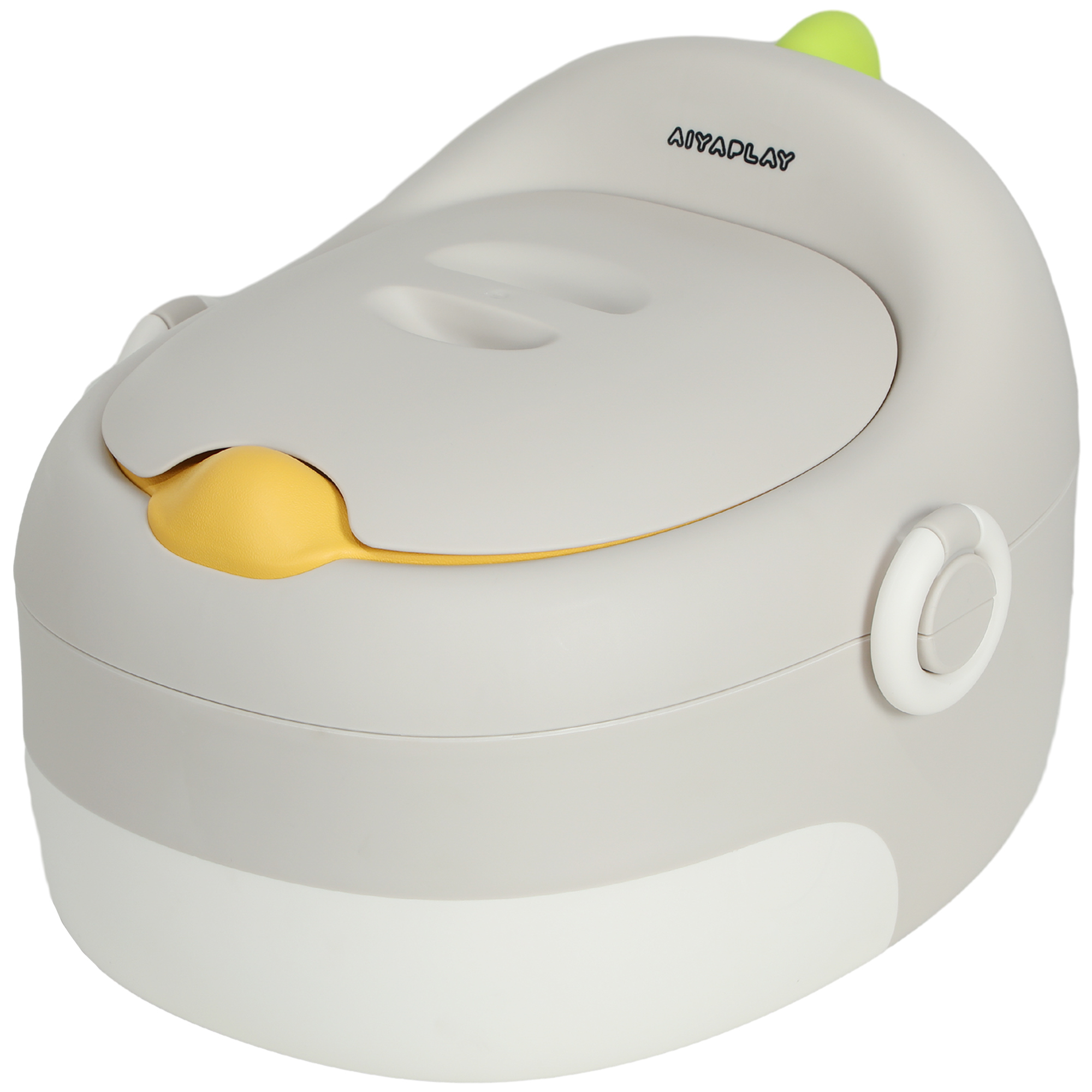 AIYAPLAY 3-in-1 Kinder-Töpfchen, abnehmbarer Sitz, Kunstleder-Polster, bis 50 kg, 6 Monate bis 6 Jahre, Grau