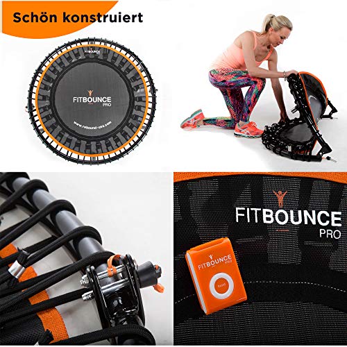 FIT BOUNCE PRO Mini Trampolino Elastico Fitness Professionale Comprensivo di Custodia e Dispositivo di Conteggio dei rimbalzi. Compreso DVD Fitness : Sport e tempo libero