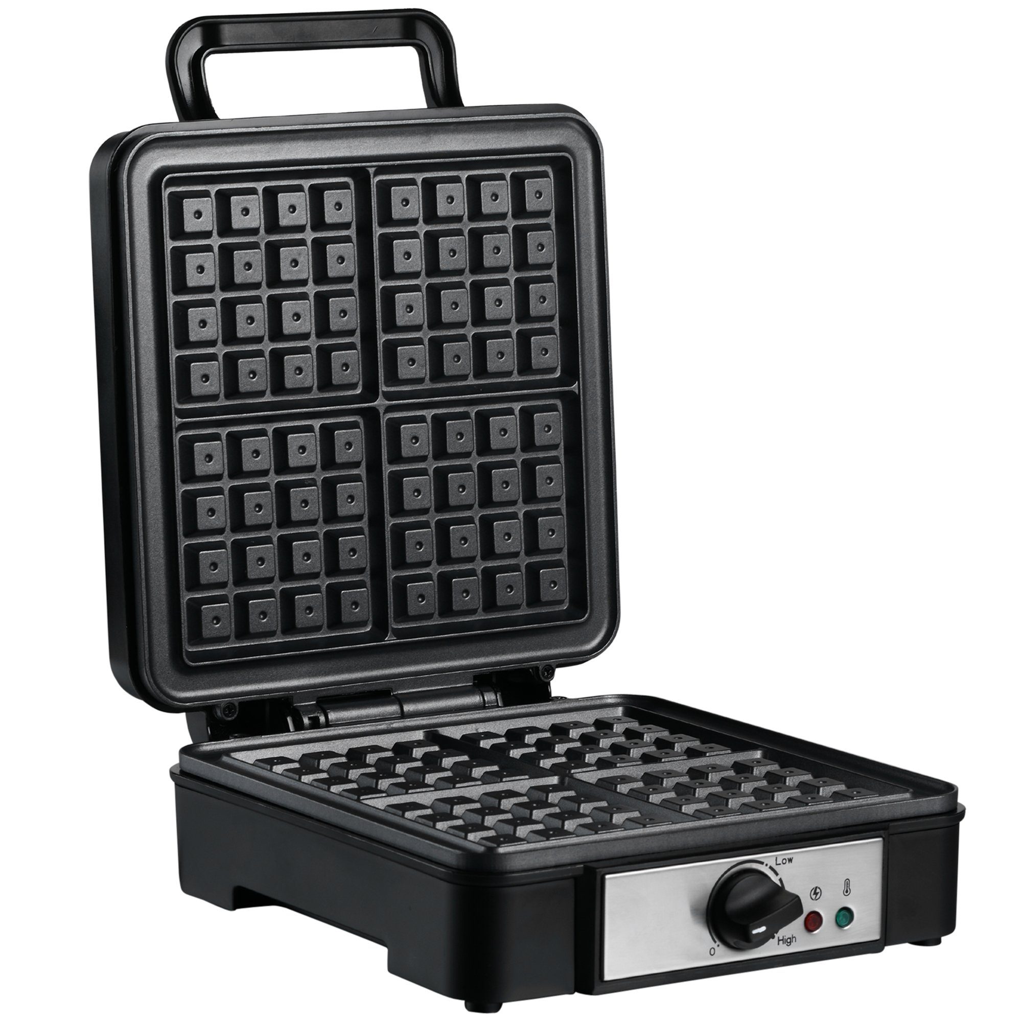 Waffeleisen 4 Waffeln mit antihaftbeschichteten Platten