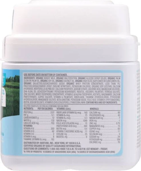 Happybaby Organics Infant Formula with Iron, Milk Based Powder, Organic, Stage 1   21 oz