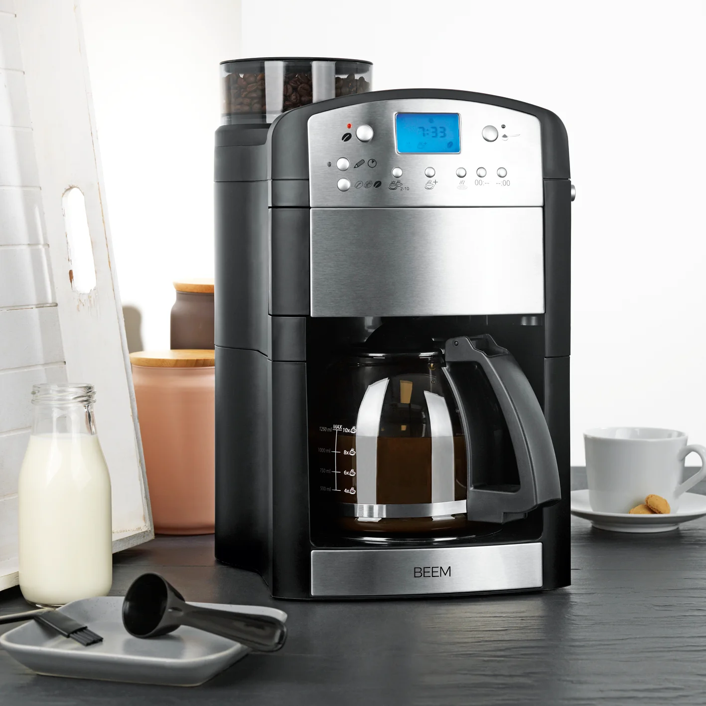 FRESH-AROMA-PERFECT Macchina da caffè filtro con macinacaffè - Caraffa in vetro