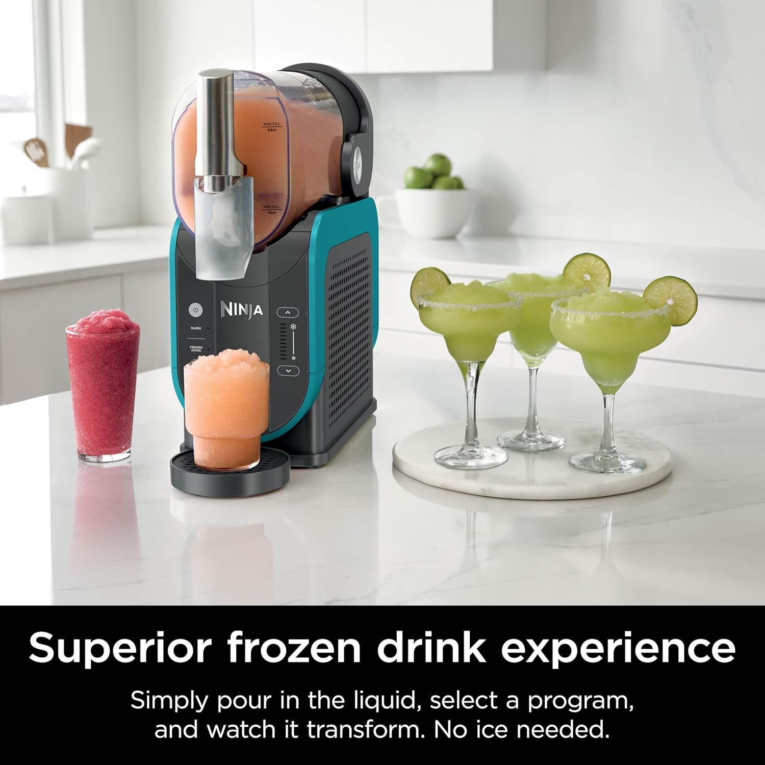 Ninja SLUSHi Frozen Drink Maker, 88oz, RapidChill, Teal