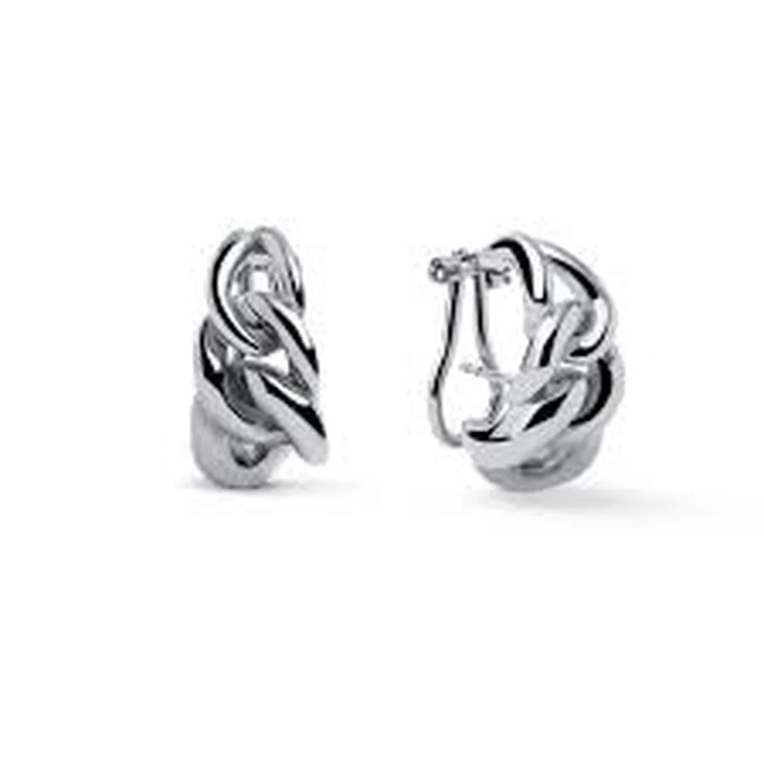 Orecchini Unoaerre in argento rodiato a grumetta 6574