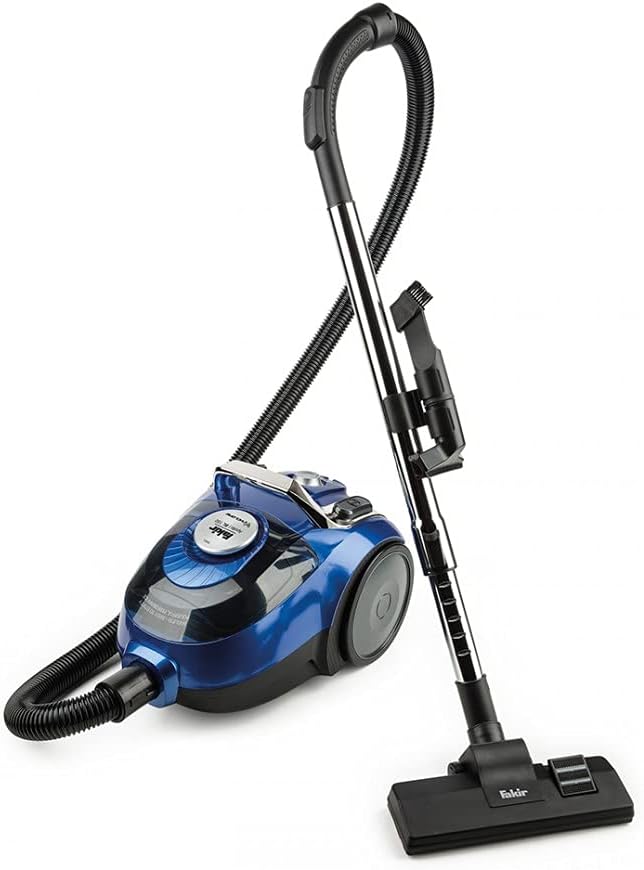 Fakir Apollo BL 150 - Zakloze stofzuiger I Cycloonstofzuiger met hoogvermogende motor, EPA 10 filter & combimondstuk, 800 W, blauw/zilver