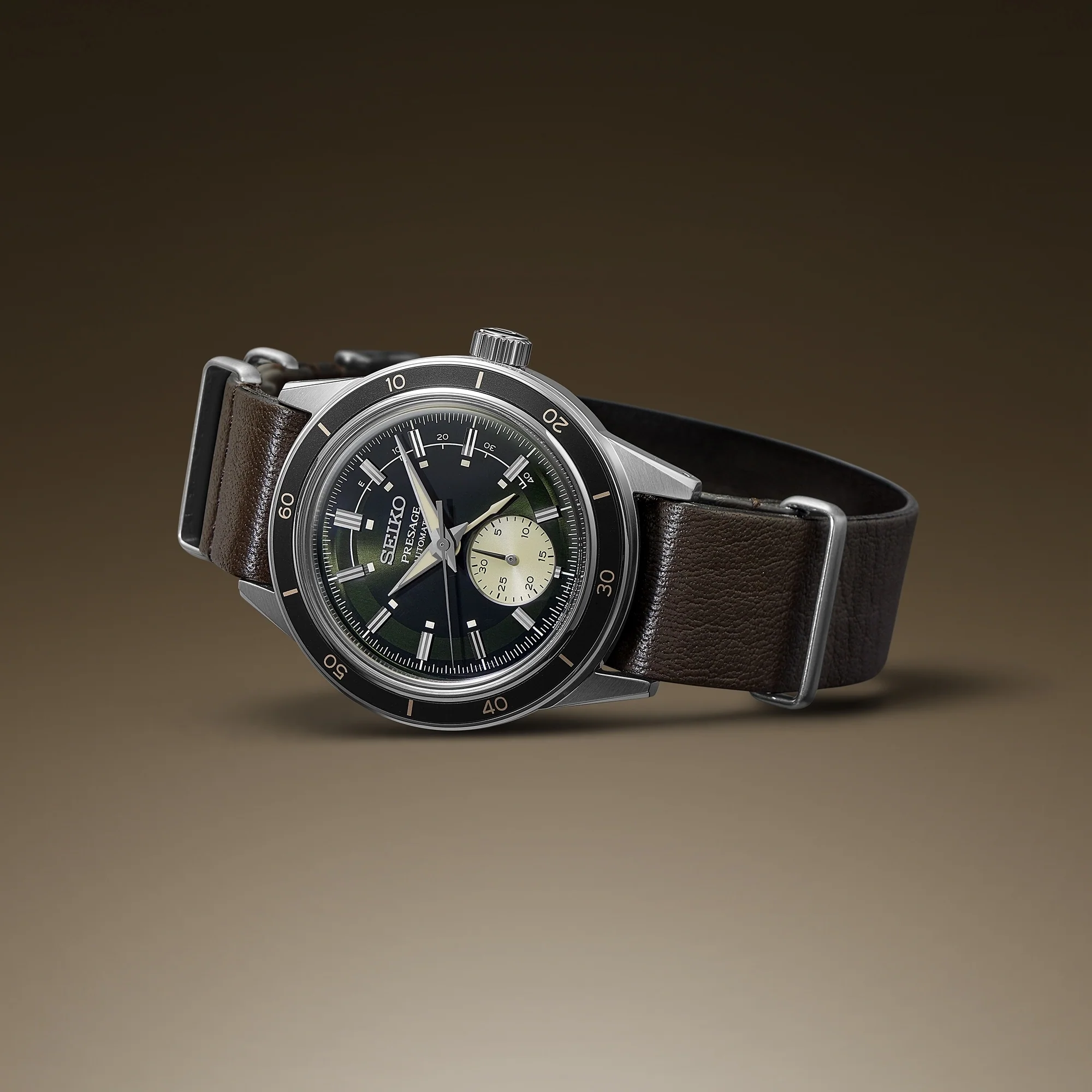 Orologio Seiko Presage SSA451J1 Style60's verde riserva di carica