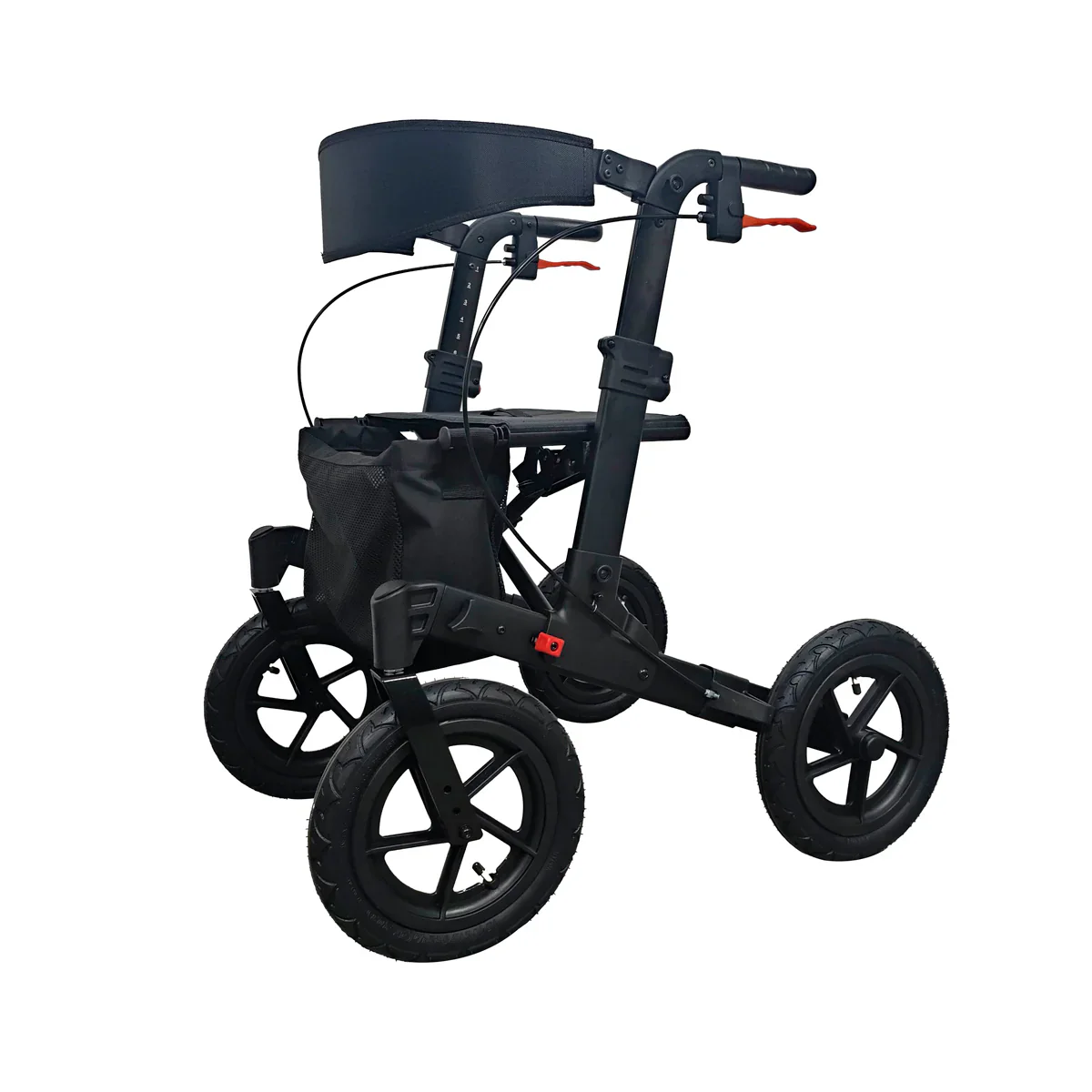 Arvo Rollator Outdoor, zwart