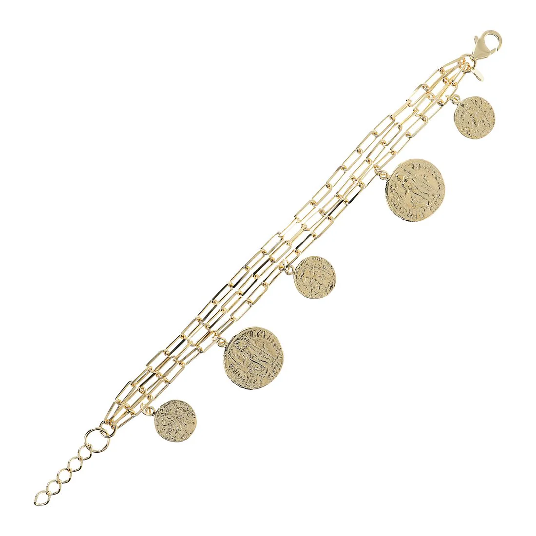 Bracciale Etrusca Gioielli Multifilo con Charms Moneta WSET00585.YG