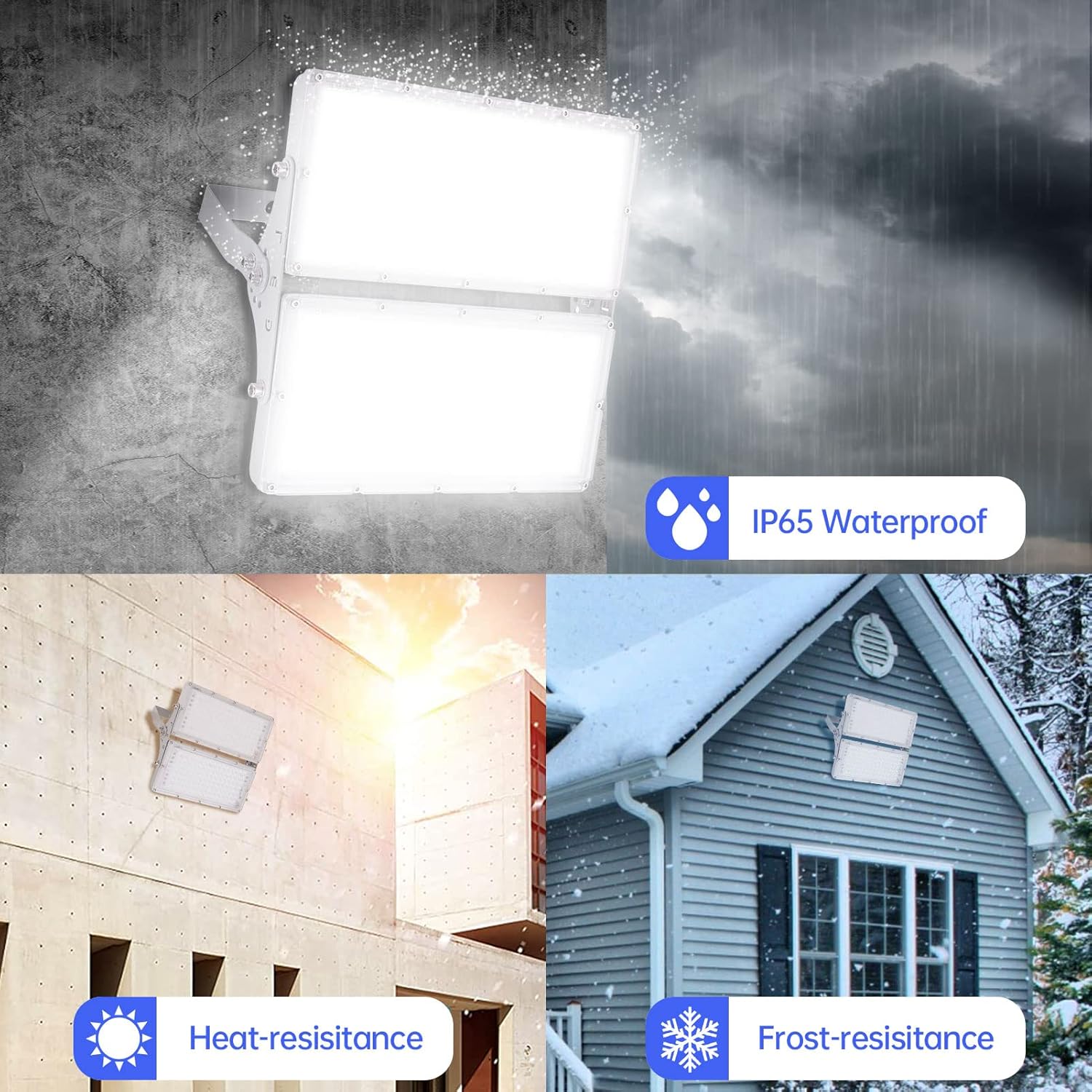 LED Strahler Außen 200W 20000LM Fluter Flutlichter, 10er 6500K Kaltweiß Scheinwerfer, IP65 Wasserdicht Außenstrahler, Sicherheitsbeleuchtung für Garten Garage Hof Sportplatz Veranda Werkstatt