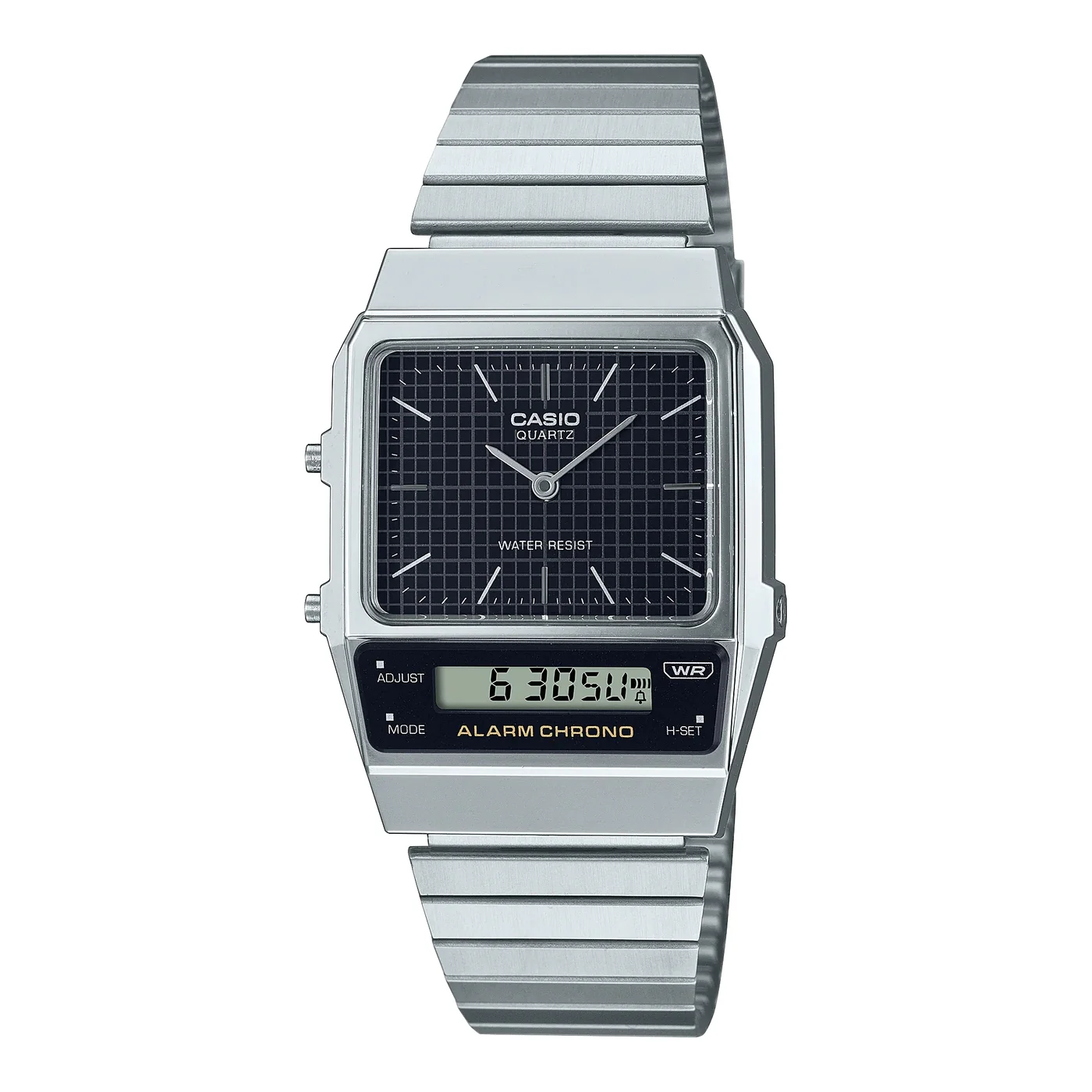 Casio vintage AQ-800E-1AEF doppio fuso orario nero