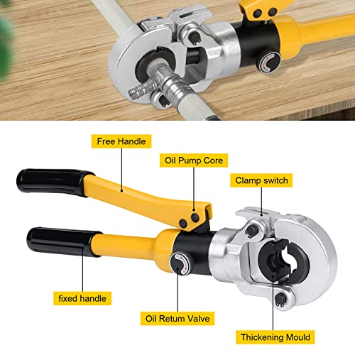 HSEAMALL Utensili di crimpatura idraulici per tubi, pinze a pressione per tubi in alluminio plastica con stampi TH 16 20 26 32 mm² : Amazon.it: Fai da te