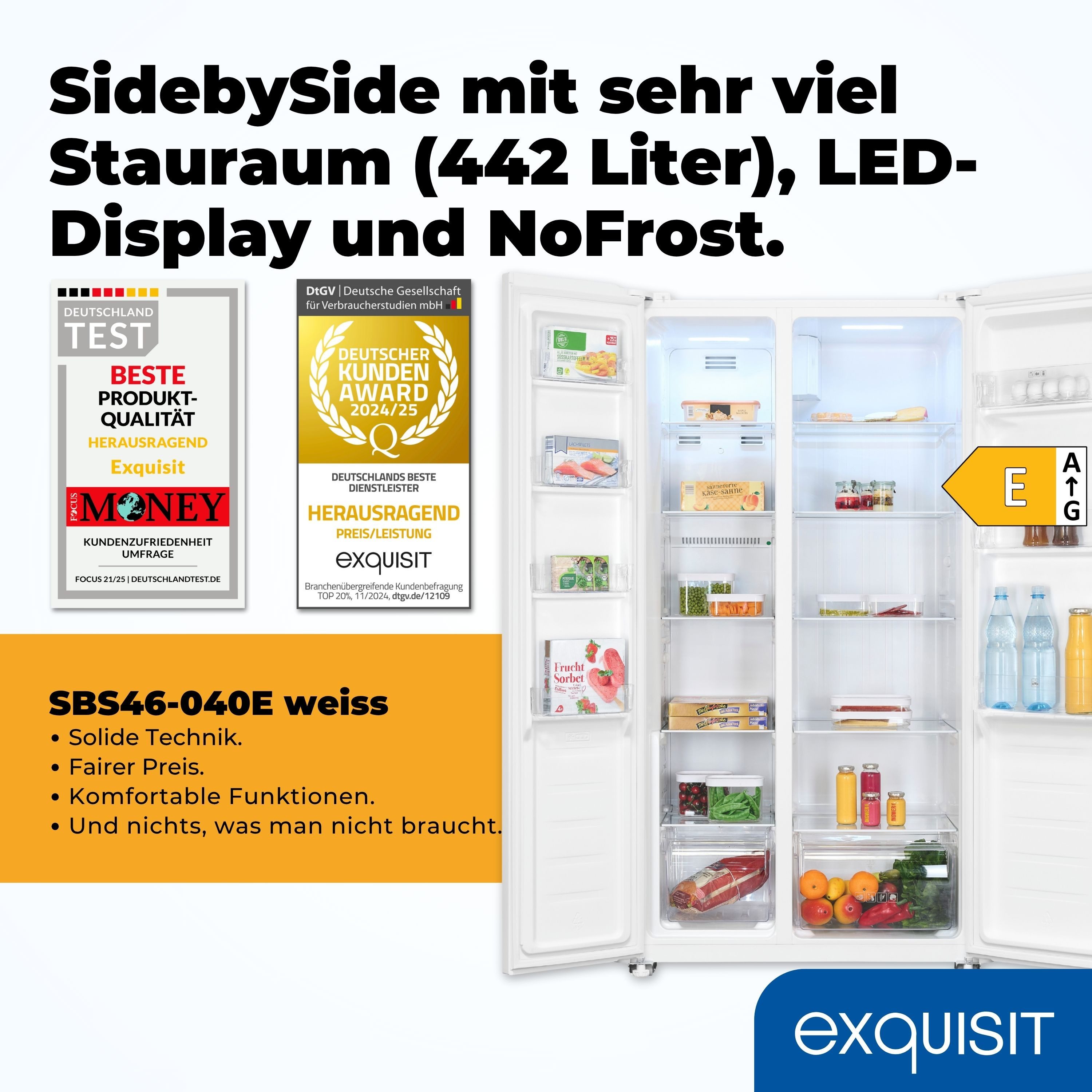 Side-by-Side SBS46-040E weiss SBS46-040E weiss