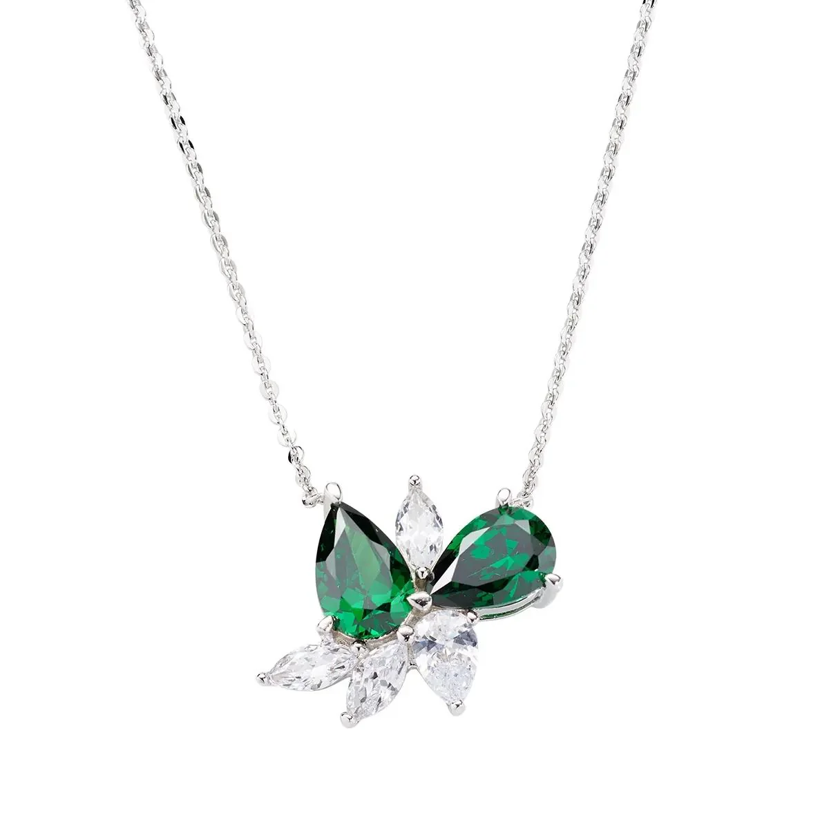 Collana Amen ciondolo goccia verde doppia N2FIBVBZ