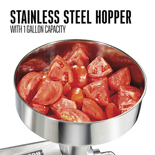 Weston Metal Tomato Strainer, 1 Gallon Hopper, Stainless Steel