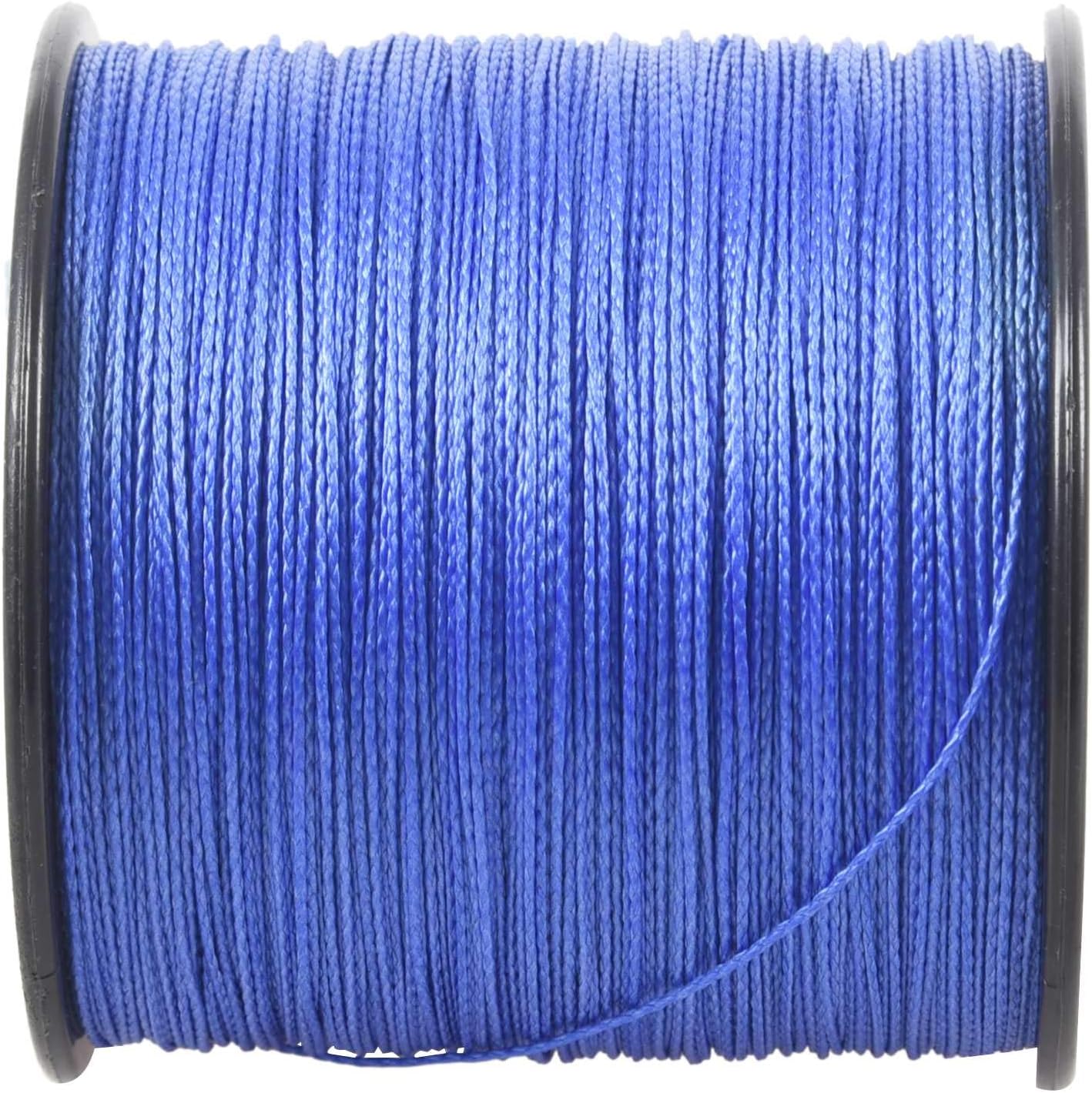500 m Angelschnur, geflochten, sehr stark, 0,5 mm, PE, 4 Stränge, Farbe: Blau