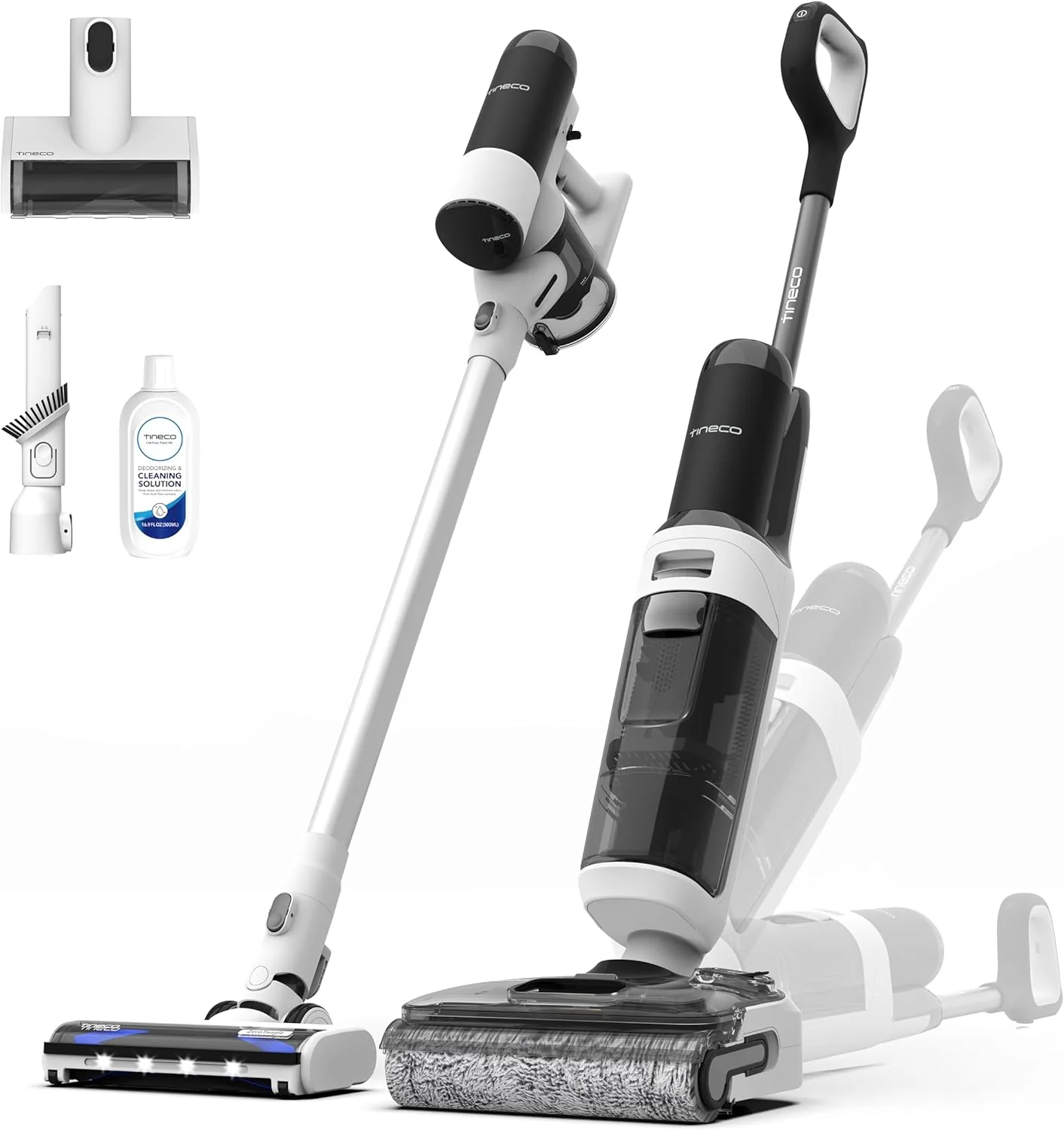 ONE Stretch S6 Cordless Wet Dry Vacuum Cleaner, 180°Lay-Flat Smart Vacuum Mop, 40 Minutes Long Runtime 158℉ Flashdry Self-Cleaning, Dual-Sided Edge Cleaning Lightweight Floor Cleaner
