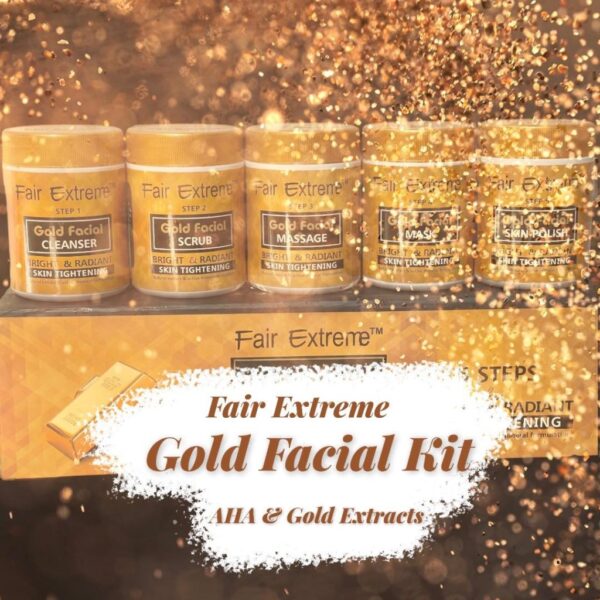 Fair Extreme Gold Facial Kit 5 Steps 🌟 Experience Gold Standard! 🌟